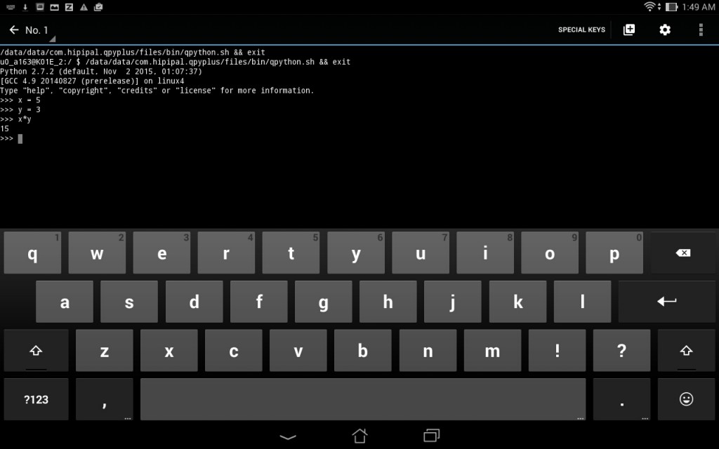 Python Interpreter on Android
