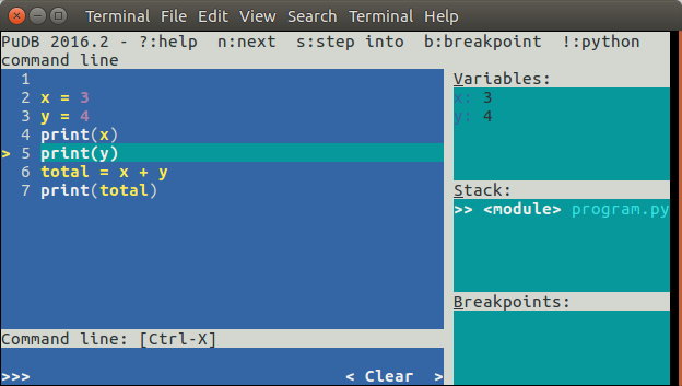python-debugging-pudb